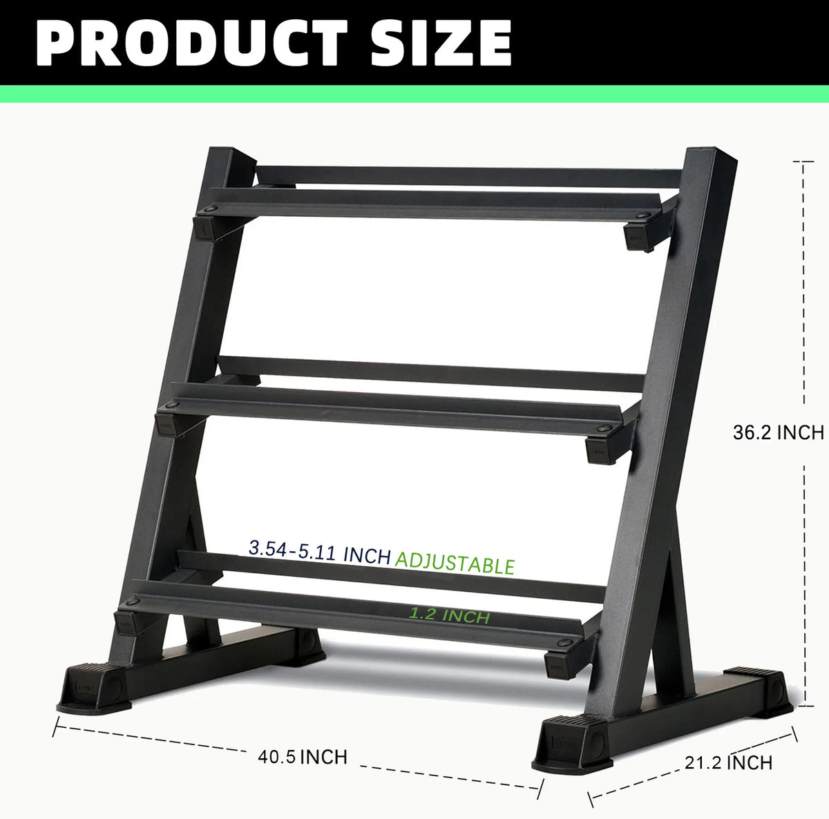 Home Gym Rubber Encased Hex Dumbbell Set With Storage Rack
