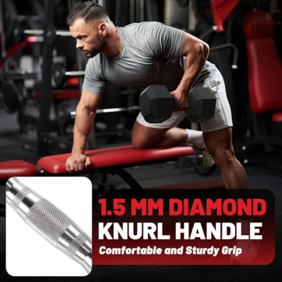Rubber Encased Hex Dumbbell Set for Home Gym Strength Training