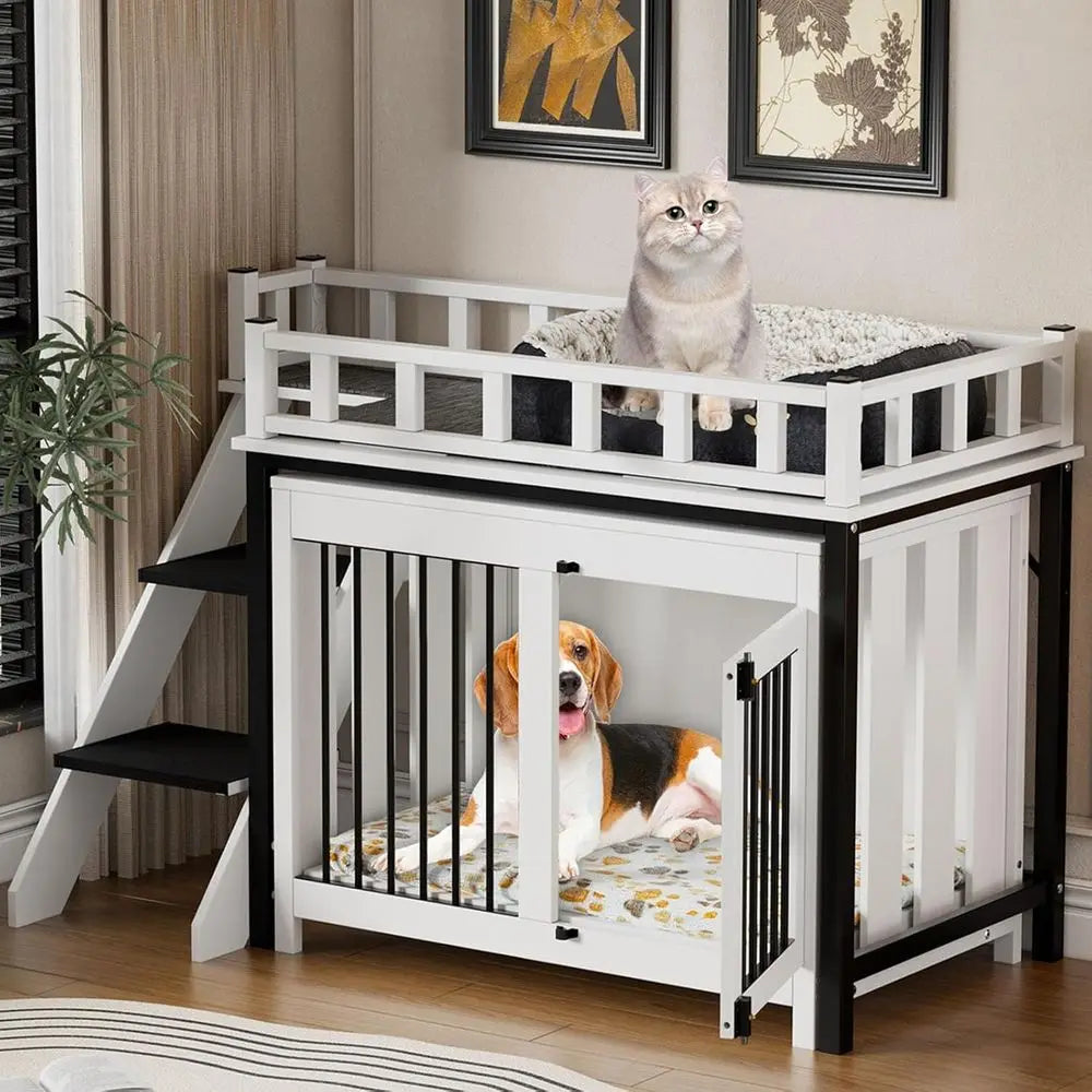 Indoor Pet Bunk Bed Window Perch With Stairs And Storage