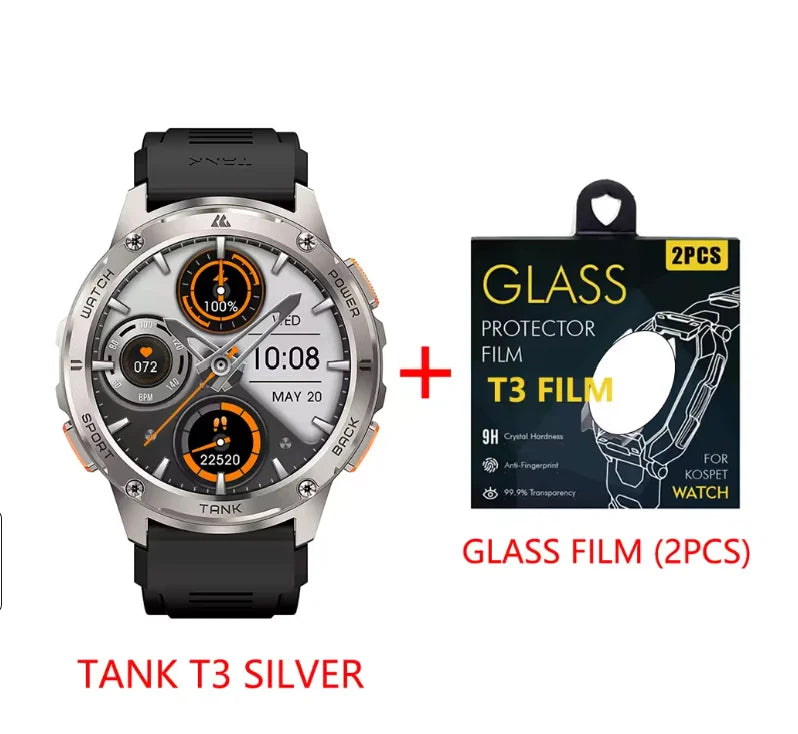 KOSPET Tank T3 AMOLED Smartwatch Bluetooth Calling Fitness Tracking