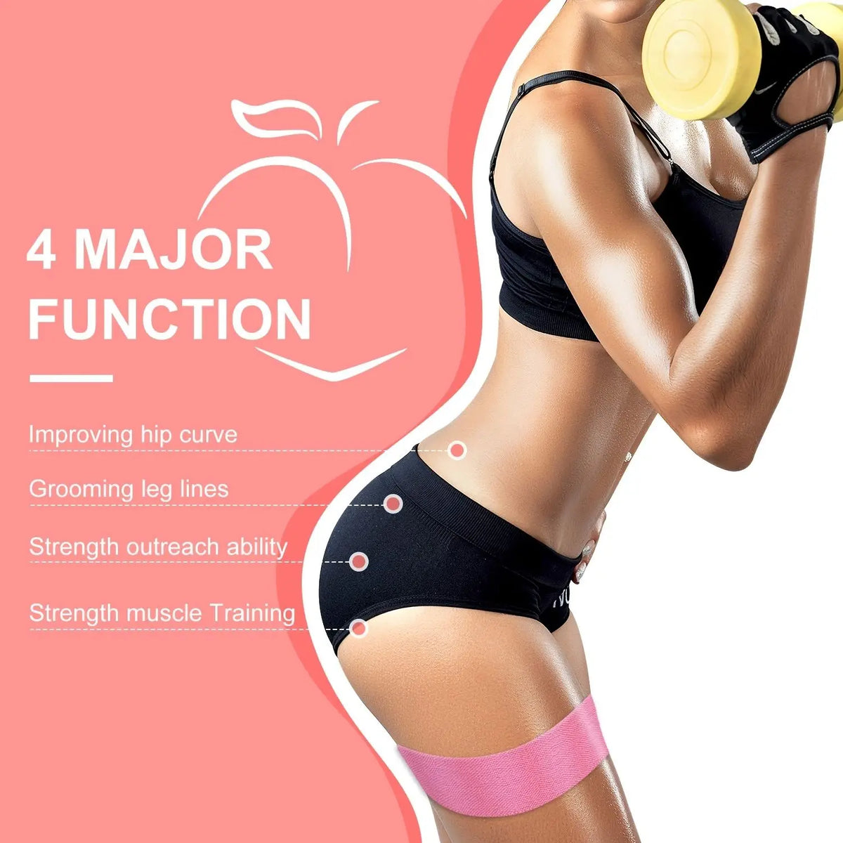 Resistance Bands Set For Legs Glutes And Home Workout Routine