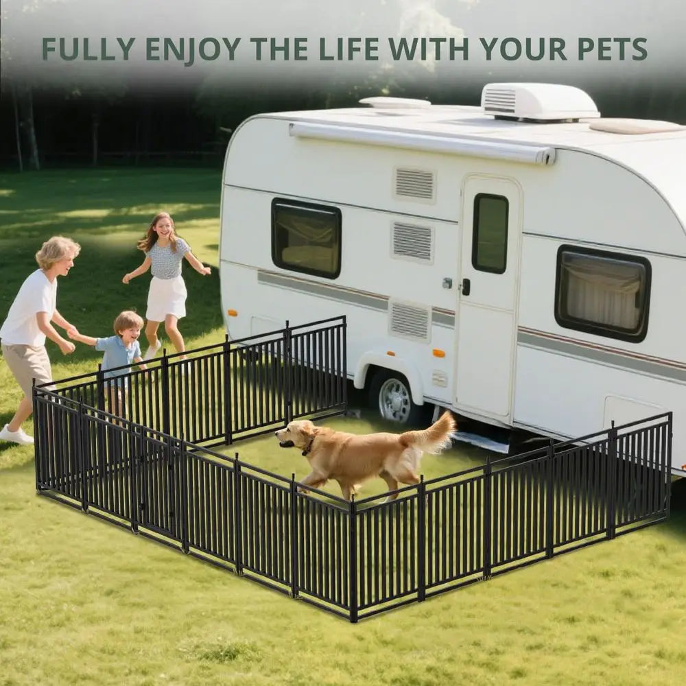 Portable Metal Dog Playpen for Indoor Outdoor and RV Camping