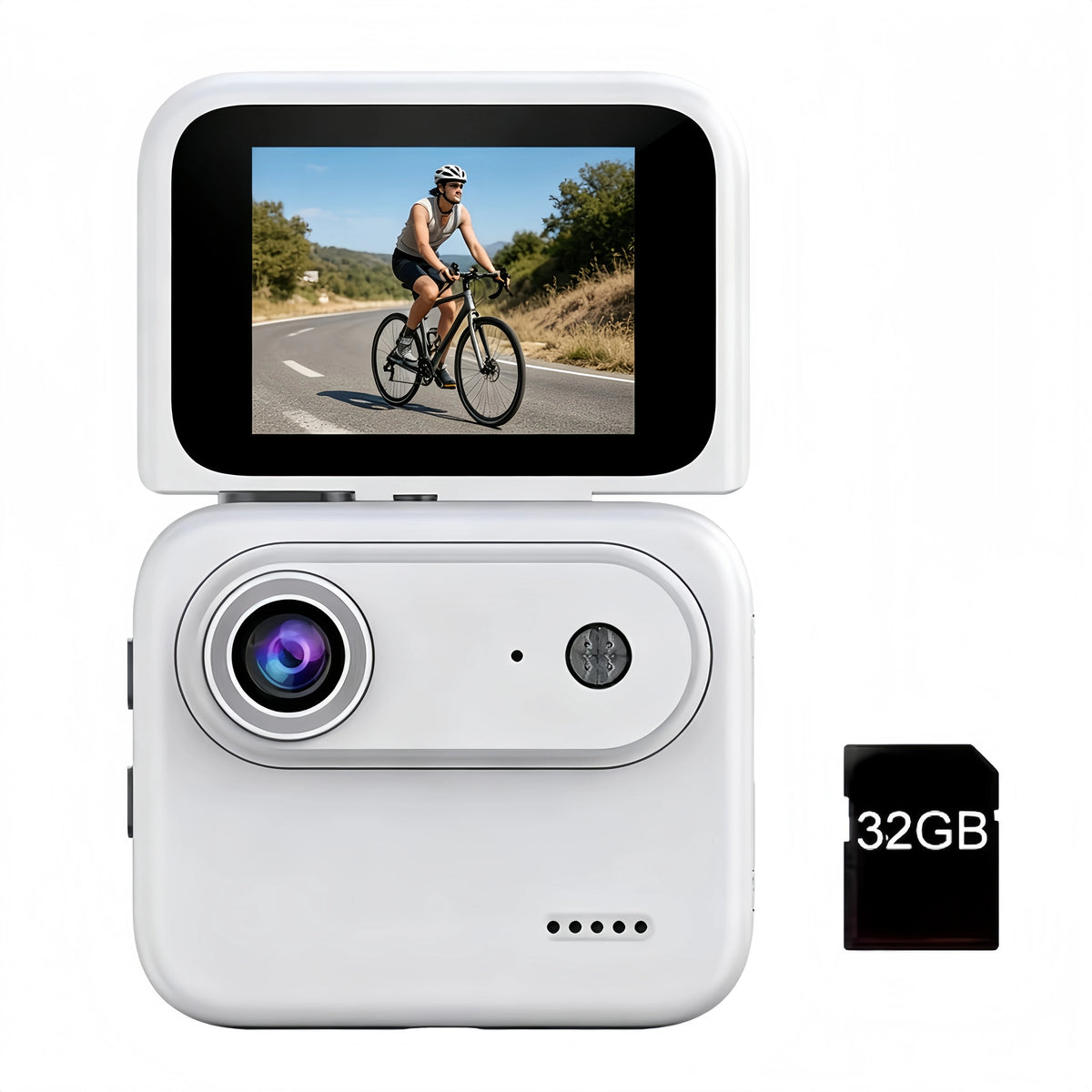 4K Flip Screen Action Camera With Anti Shake For Vlogging