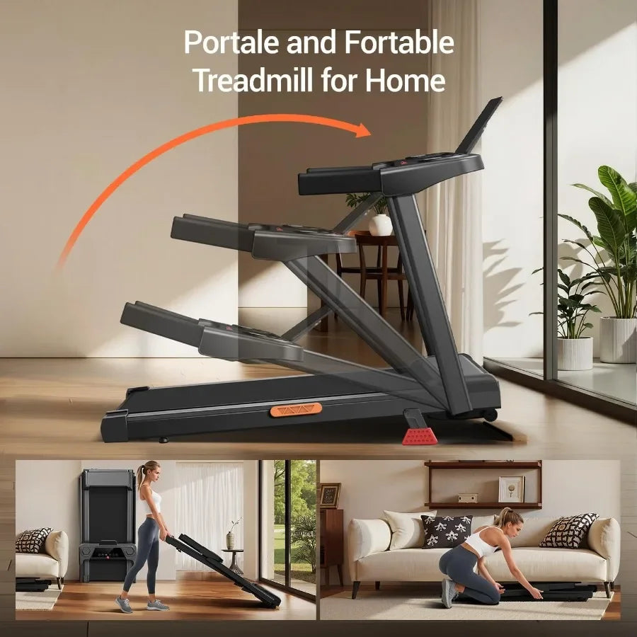 Home Treadmill With Adjustable Incline For Convenient Indoor Fitness
