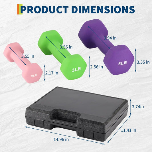 Neoprene Dumbbell Set for Home Gym Strength Training