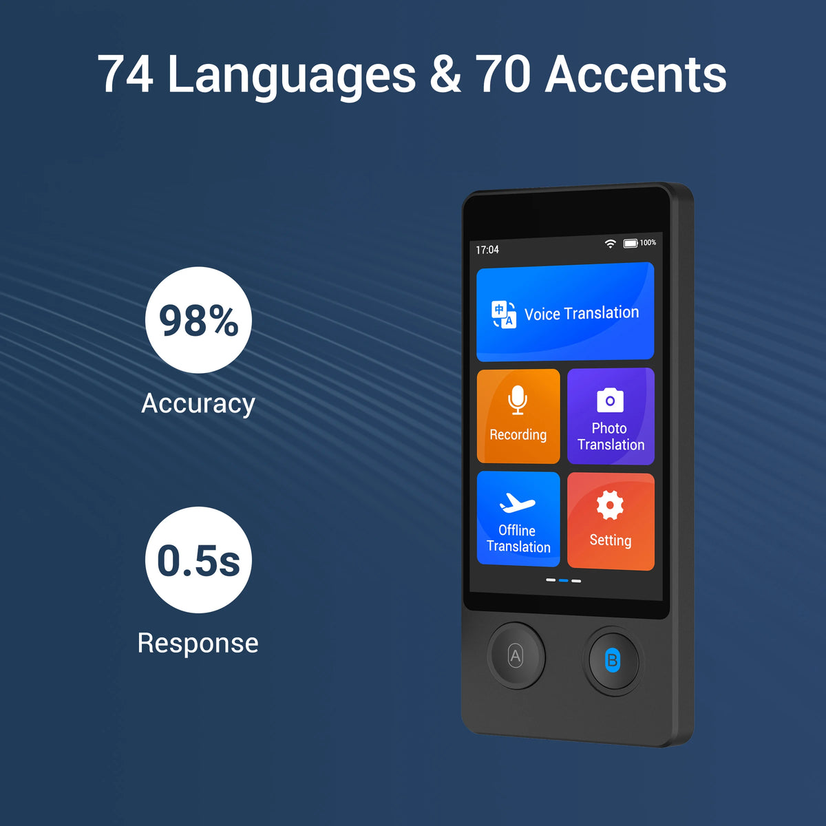 Wooask W12 Real Time Language Translator With Offline Voice Support