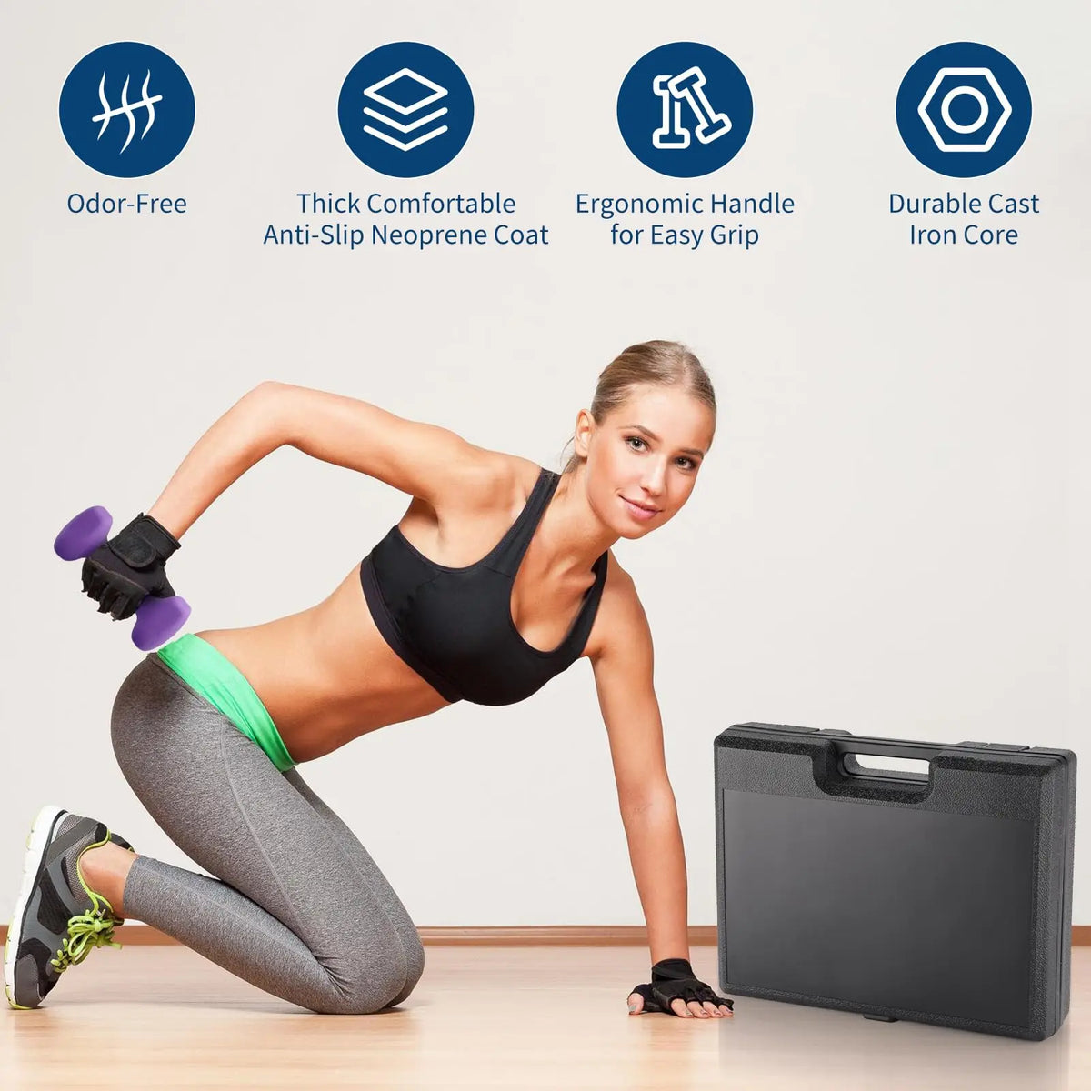 Neoprene Dumbbell Set for Home Gym Strength Training