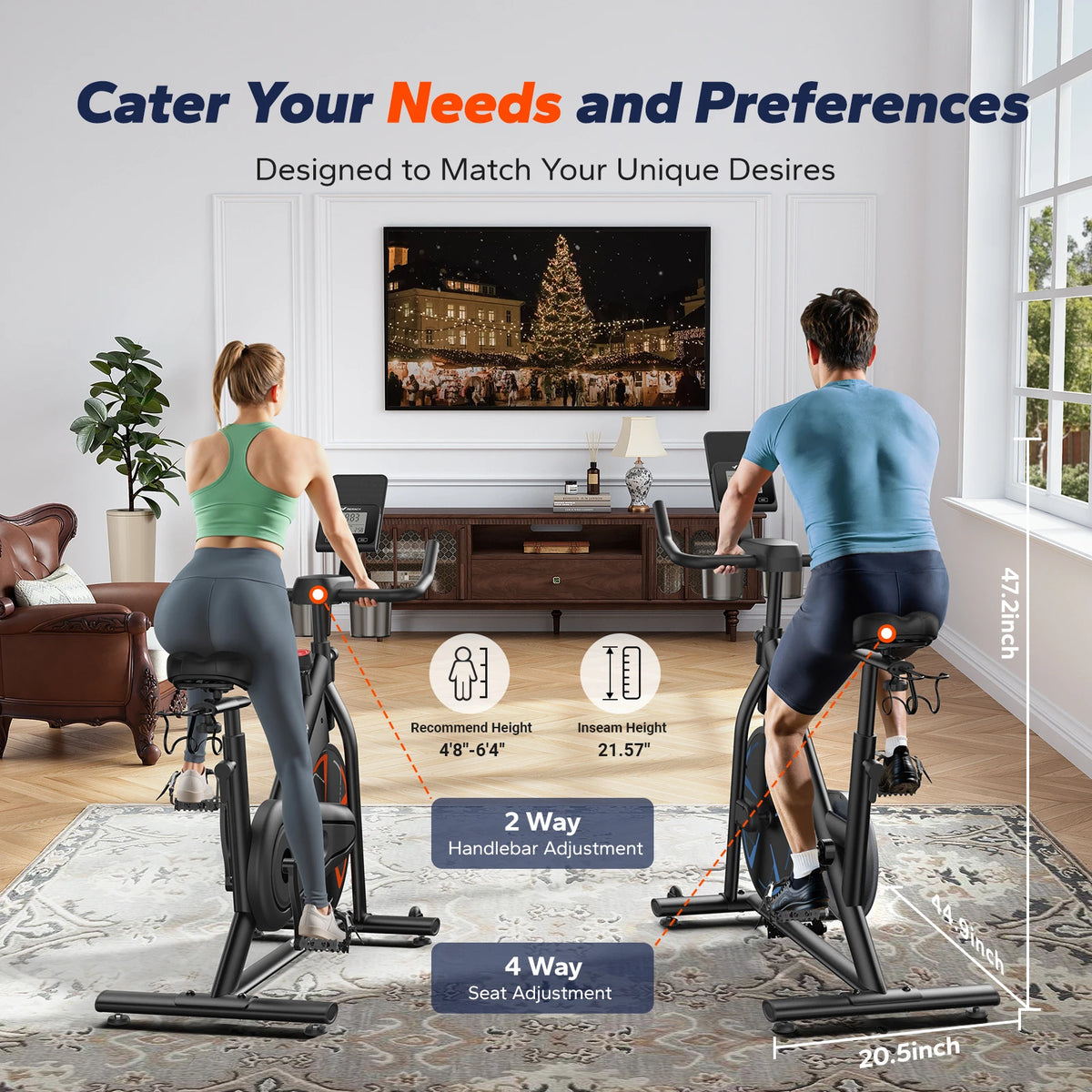 Merach Magnetic Exercise Bike with Quiet Ride and App Connectivity