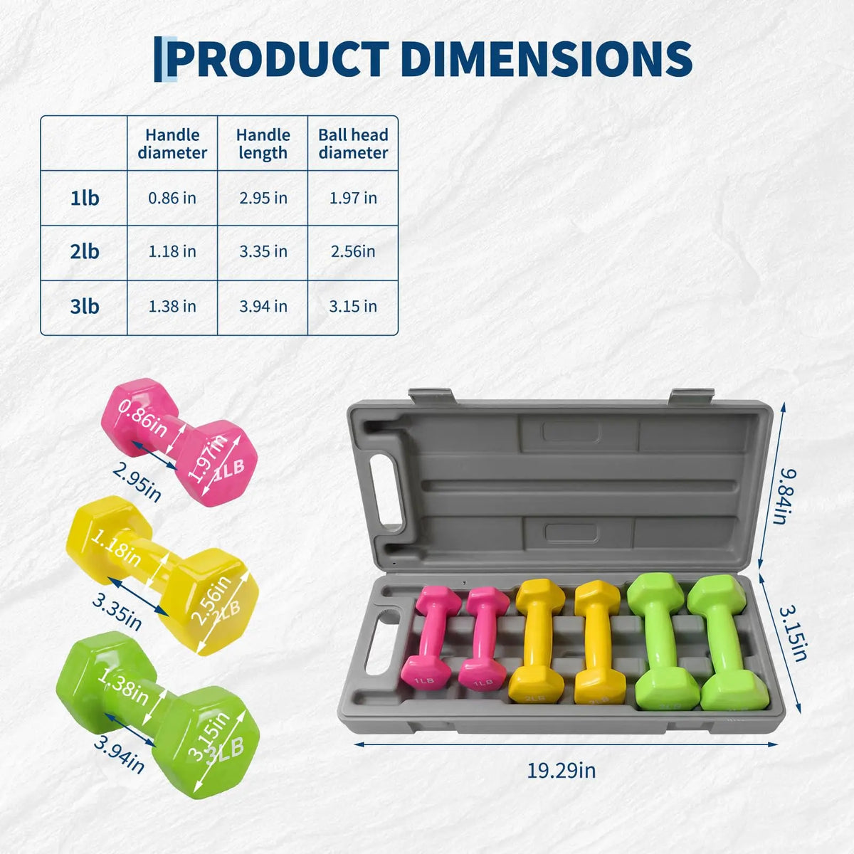 Neoprene Dumbbell Set for Home Gym Strength Training