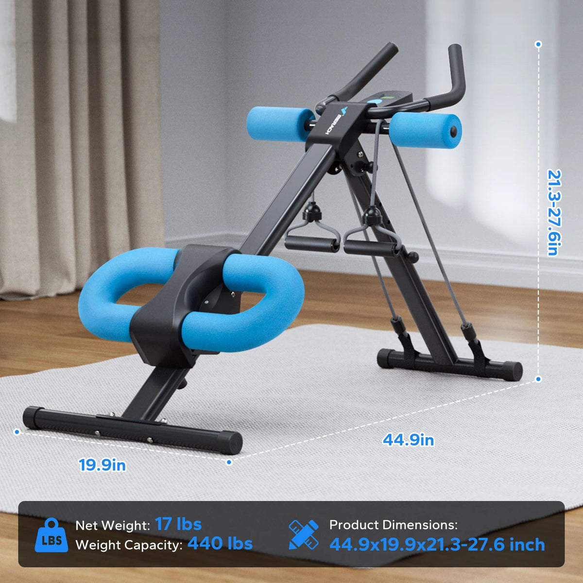 MERACH Adjustable Abdominal Trainer Machine for Core Workouts