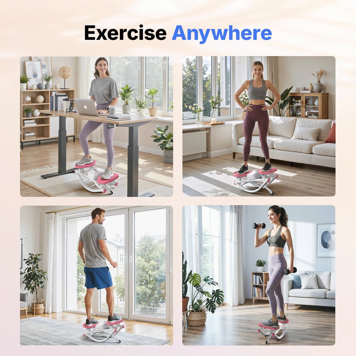 MERACH Rocking Stepper And Ab Twist Board For Home Fitness