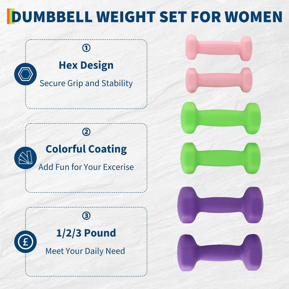 Neoprene Dumbbell Set for Home Gym Strength Training