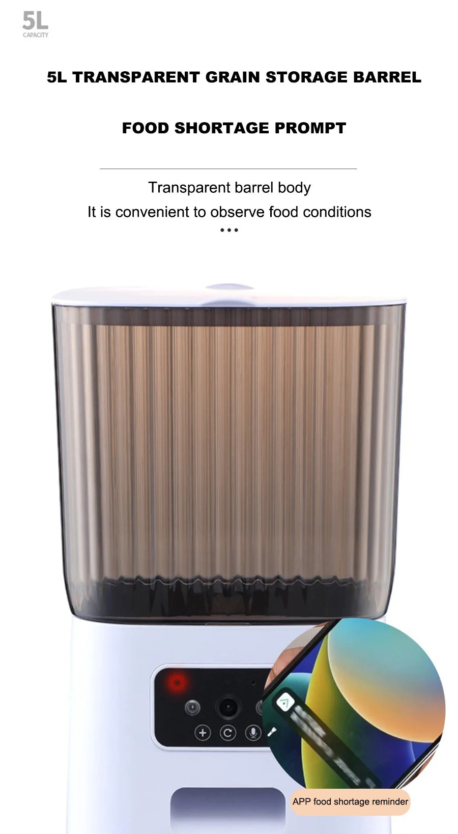 App Controlled Pet Feeder With Timer For Dogs And Cats