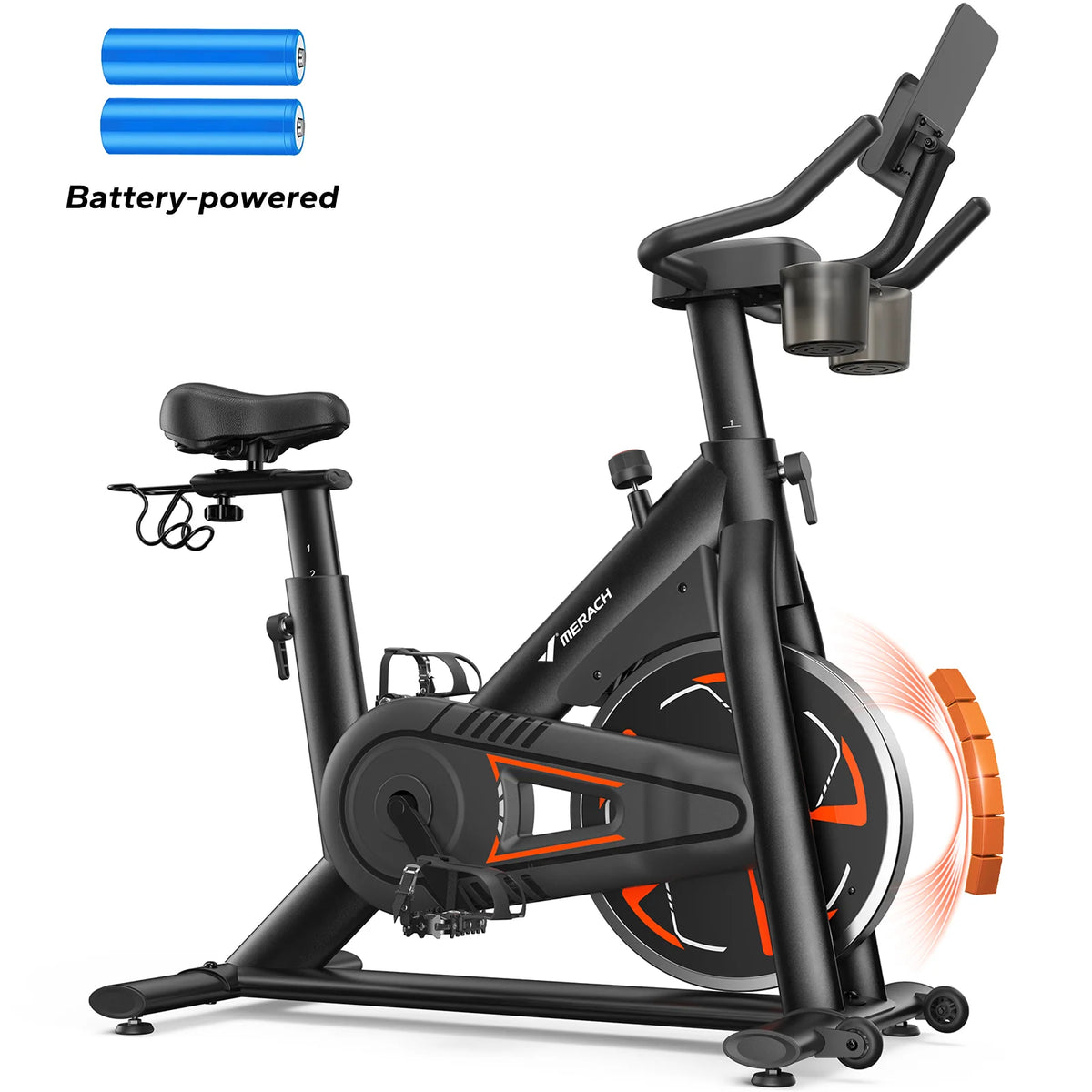 Merach Magnetic Exercise Bike with Quiet Ride and App Connectivity