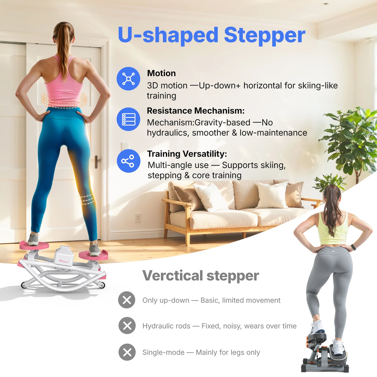 MERACH Rocking Stepper And Ab Twist Board For Home Fitness