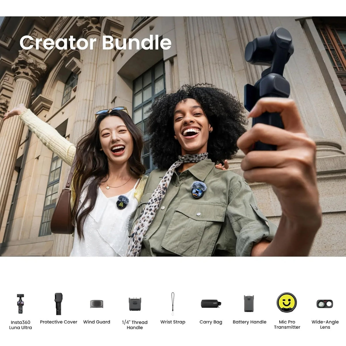 Insta360 Luna Ultra 8K Vlogging Camera With Dual Leica Lenses