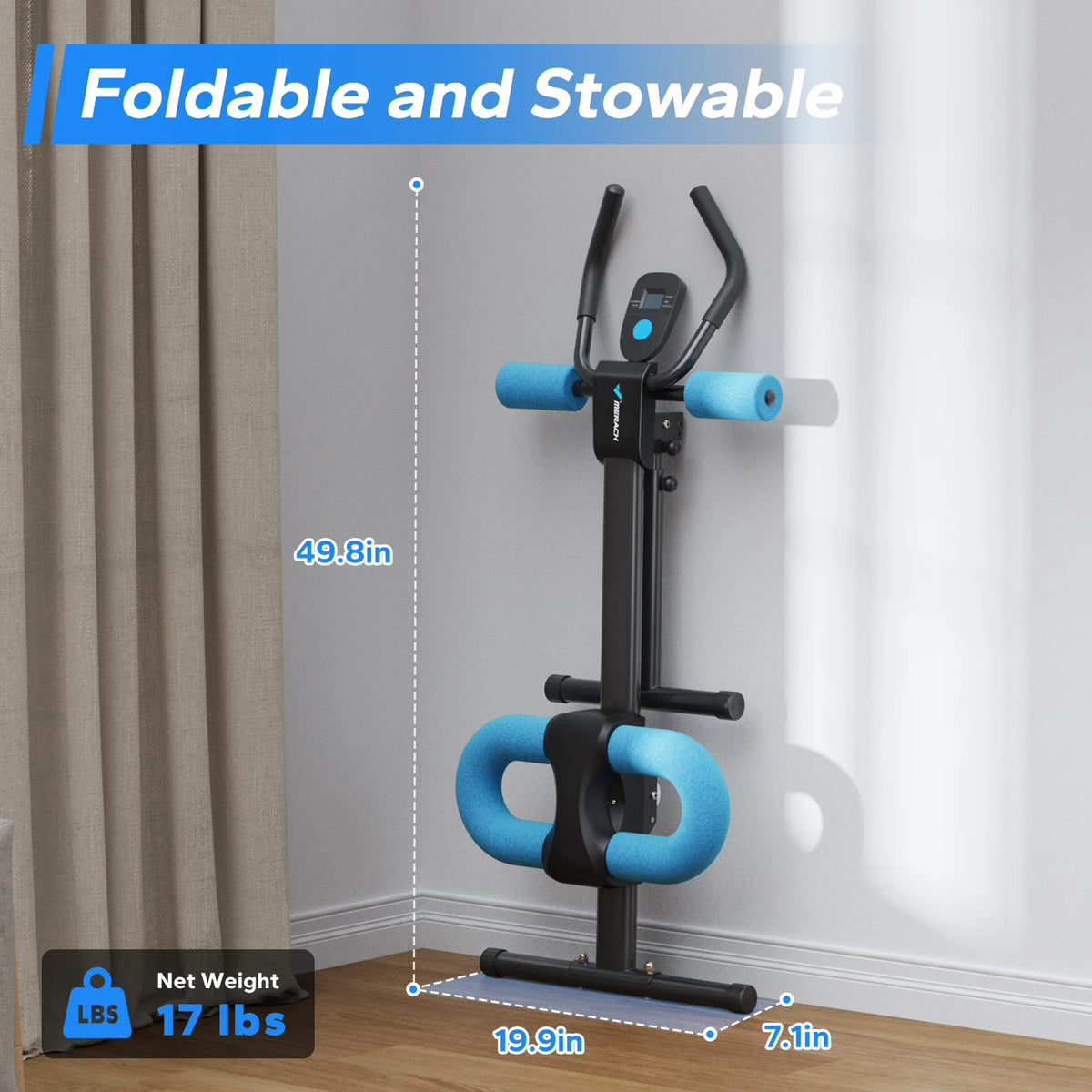 MERACH Adjustable Abdominal Trainer Machine for Core Workouts