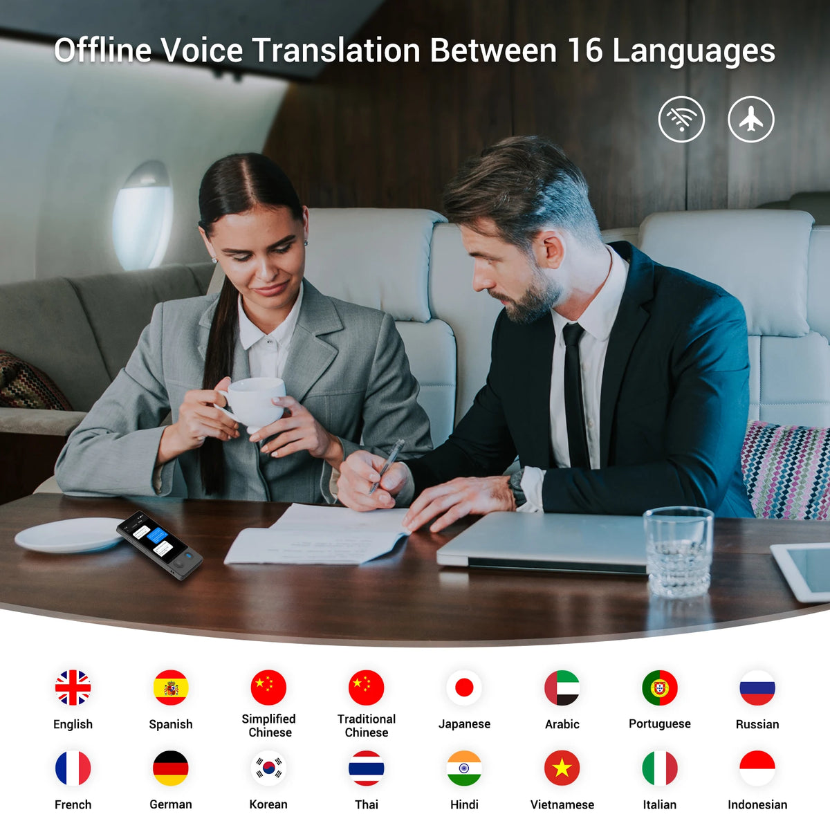 Wooask W12 Real Time Language Translator With Offline Voice Support