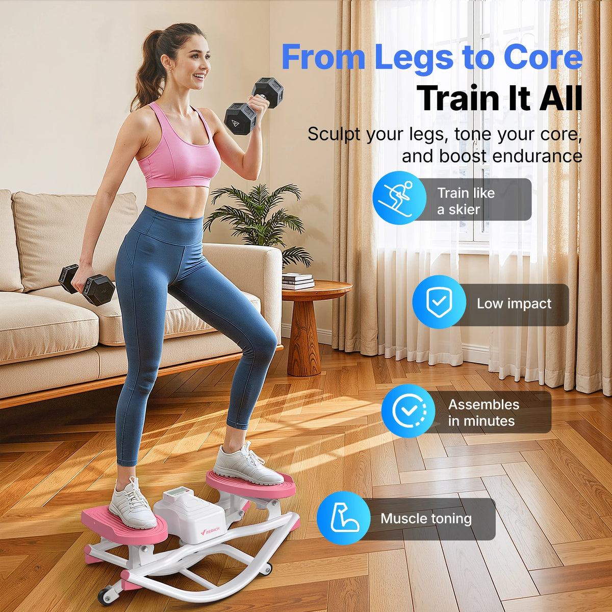 MERACH Rocking Stepper And Ab Twist Board For Home Fitness