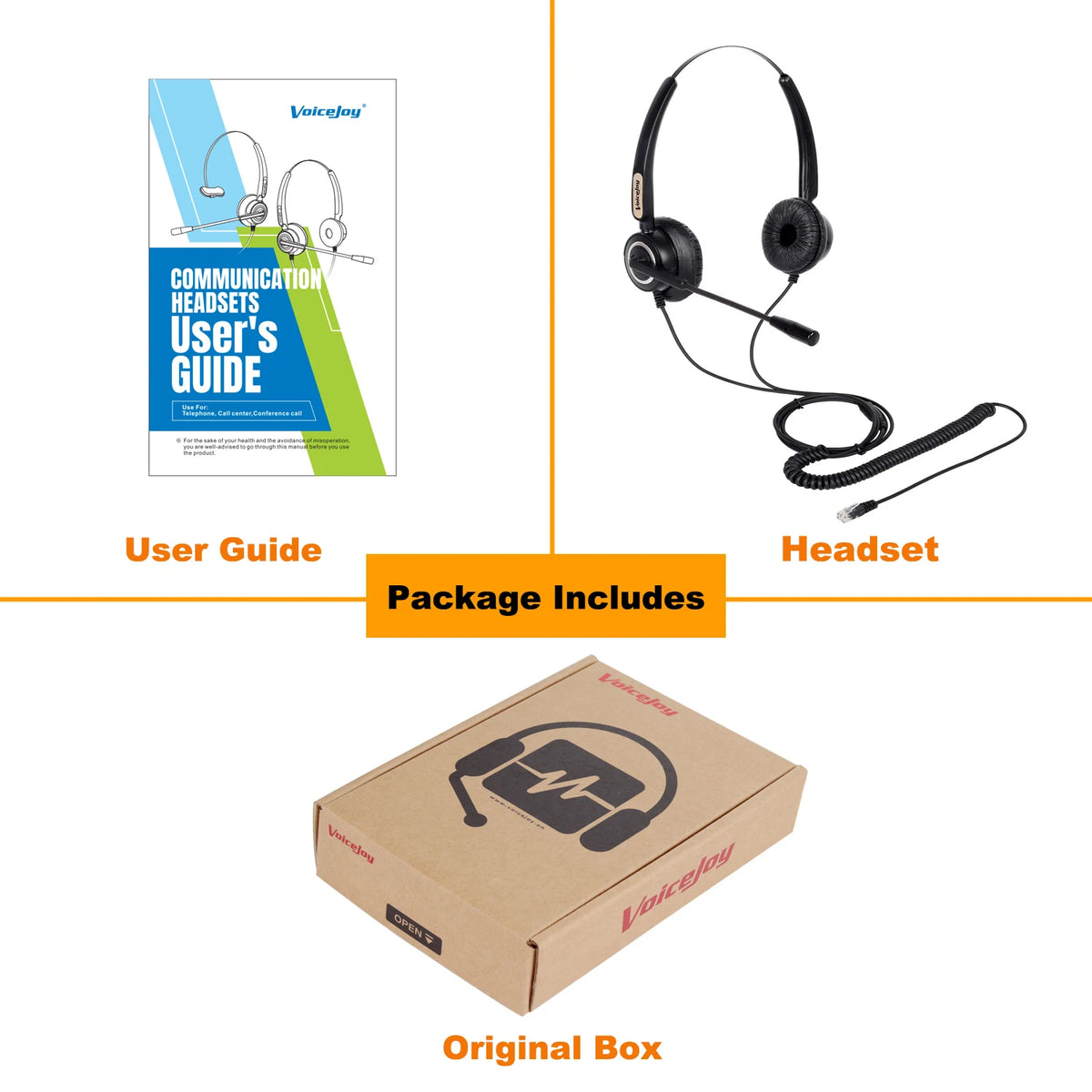 VoiceJoy RJ9 Noise Cancelling Headset For Cisco IP Phones
