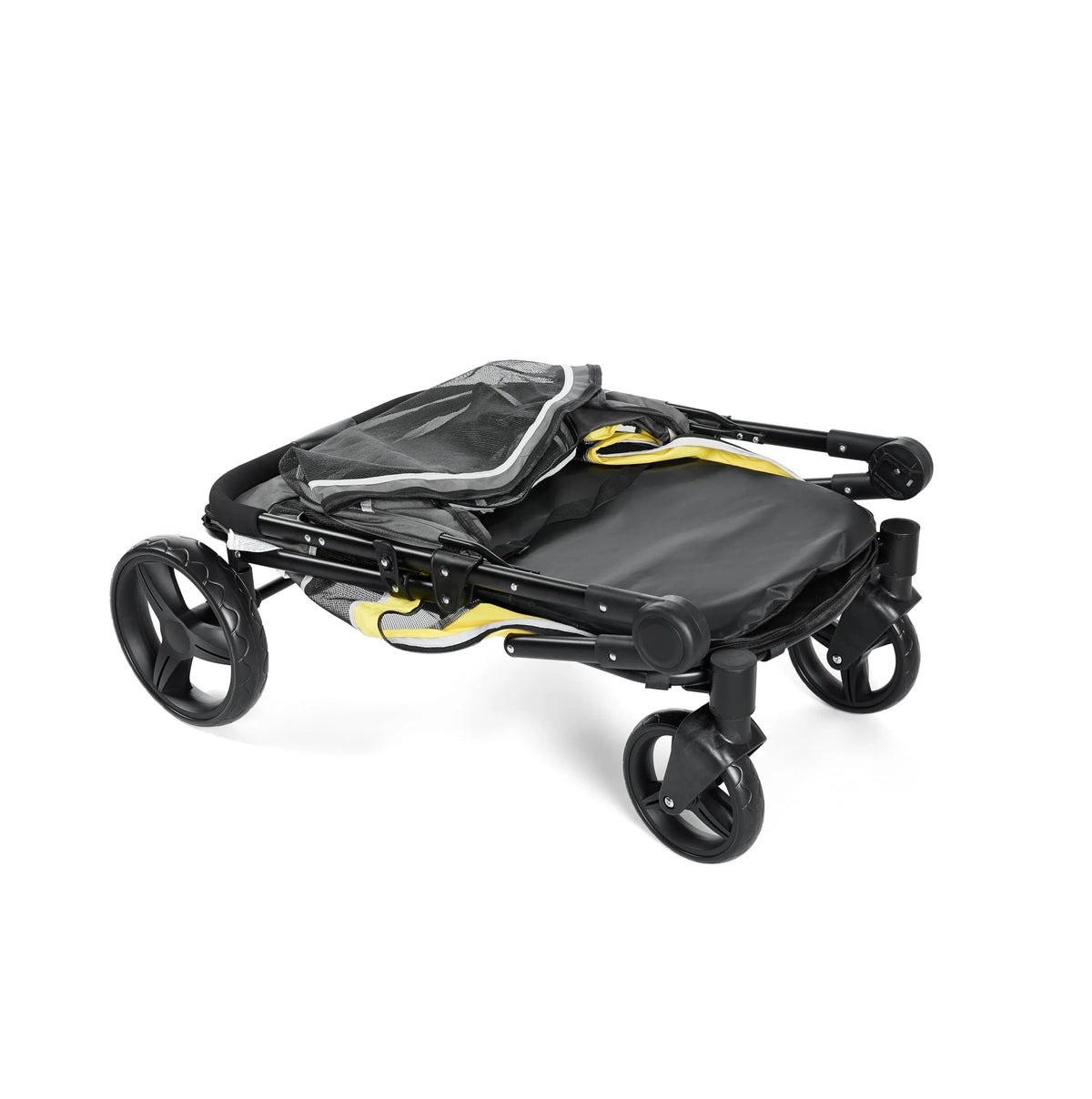 Collapsible All Terrain Pet Stroller Wagon With Dual Entry Breathable Mesh