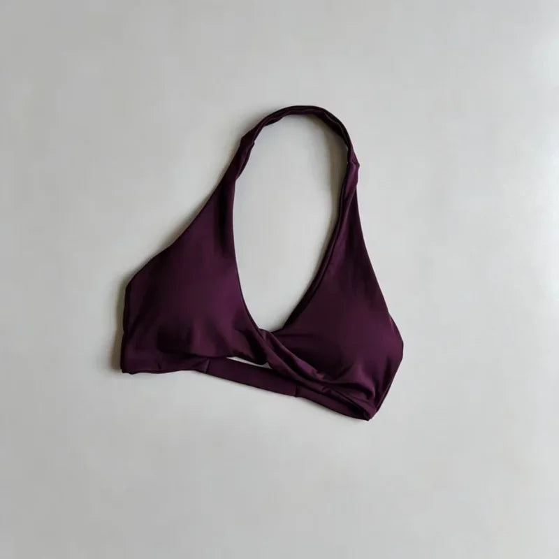 Halter Backless Padded Sports Bra for Yoga and Fitness Workouts
