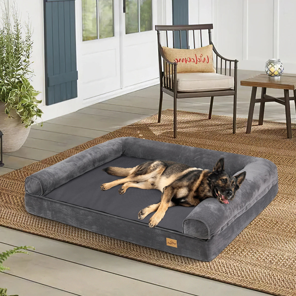 Bingopaw Orthopedic Waterproof Dog Bed With Supportive Sides