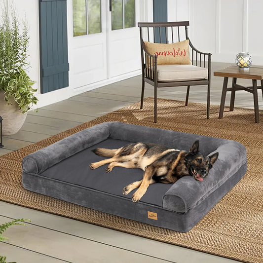 Bingopaw Orthopedic Waterproof Dog Bed With Supportive Sides