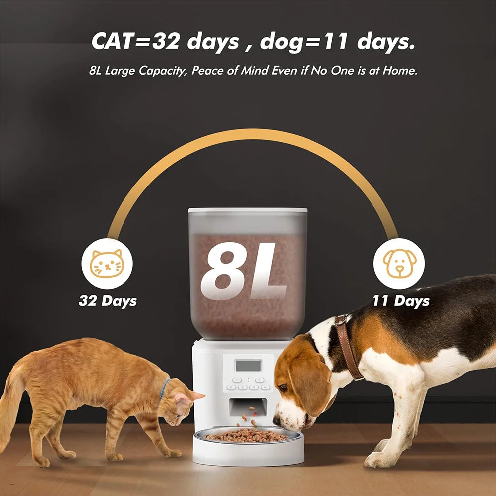 Nityers Automatic Cat Feeder With Voice Recorder And Timed Feeding
