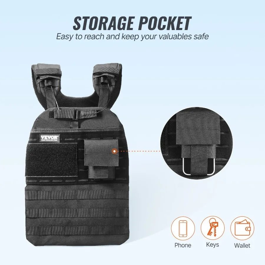 Adjustable Weighted Vest For Fitness Training Strength And Endurance