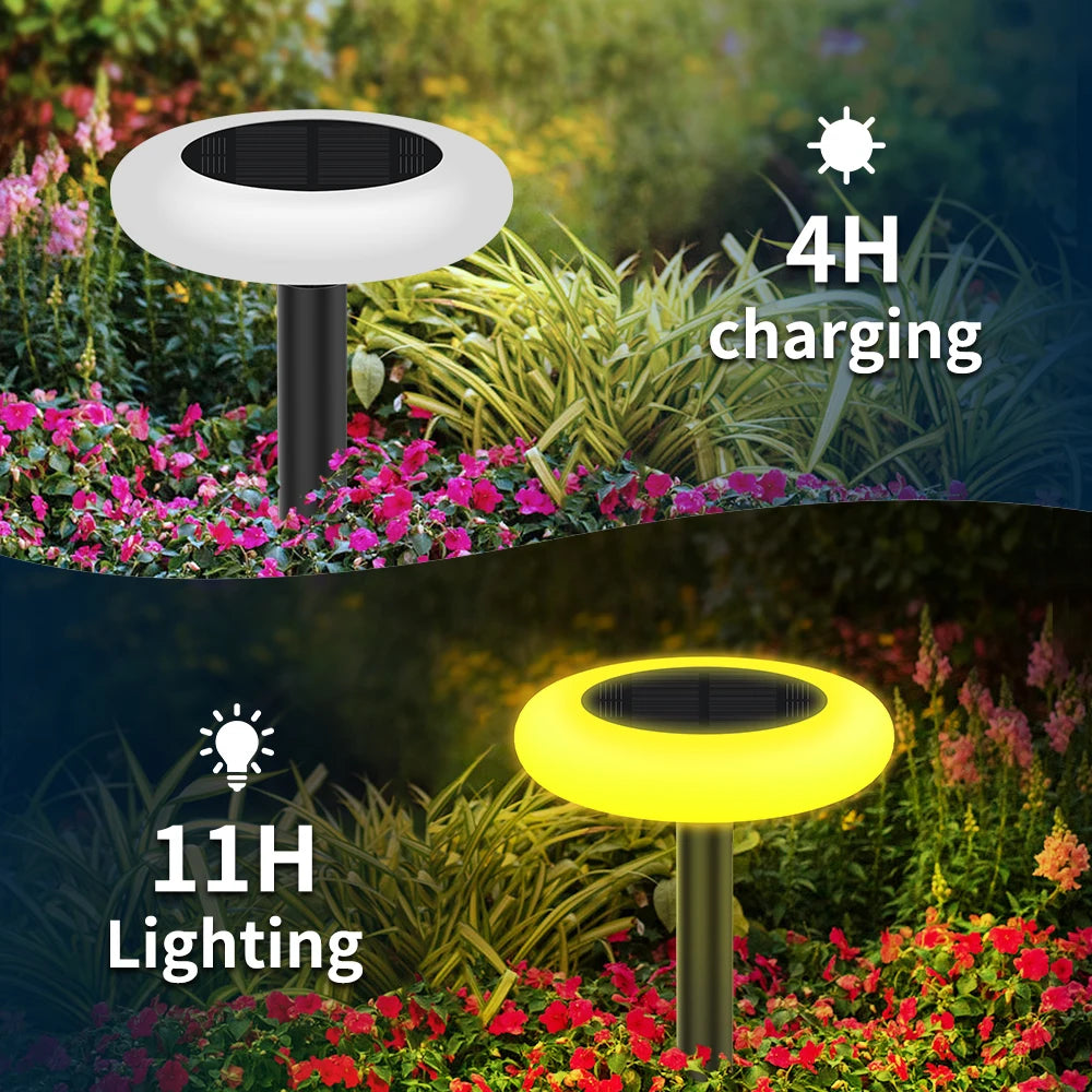Intelamp Outdoor Solar LED Pathway Lights for Garden and Landscape
