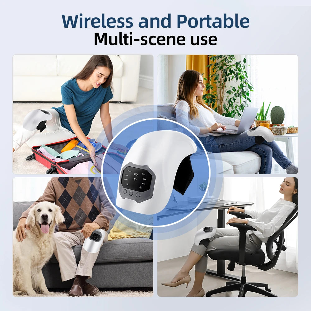 Hailicare Wireless Electric Knee Massager With Infrared Heat And Airbag