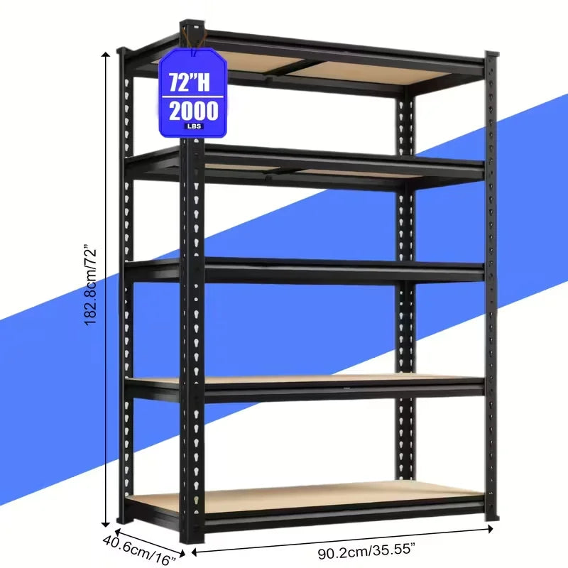 Sarenzoon Commercial Grade Adjustable Double Layer Metal Shelving Rack