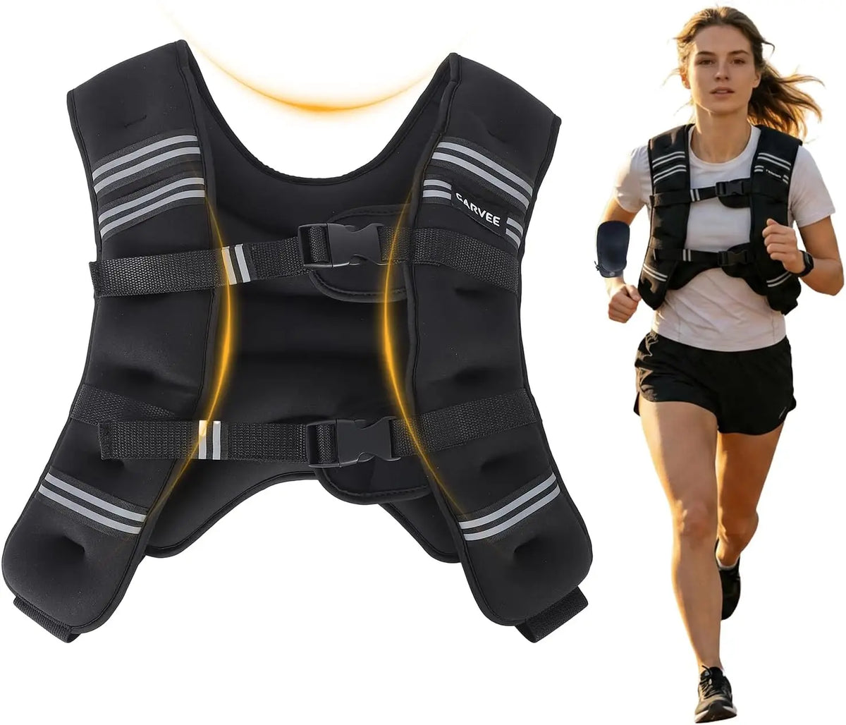 Weighted Workout Vest for Men and Women With Reflective Stripe