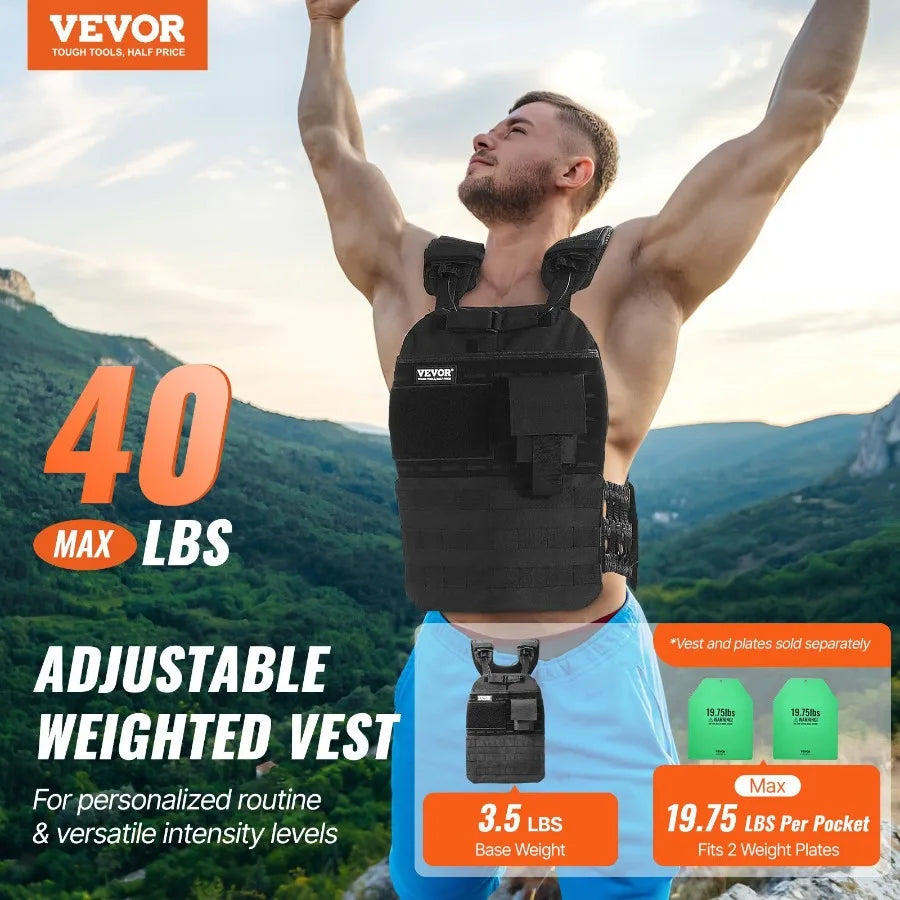 Adjustable Weighted Vest For Fitness Training Strength And Endurance