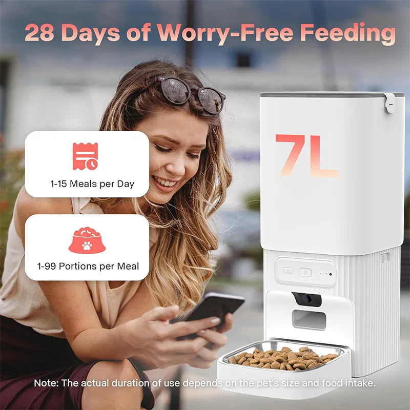Nityers Smart Pet Feeder With HD Camera And App Control