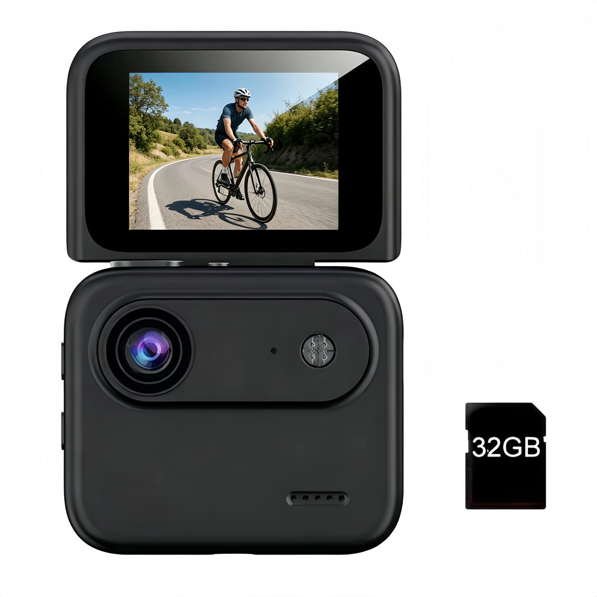 4K Flip Screen Action Camera With Anti Shake For Vlogging