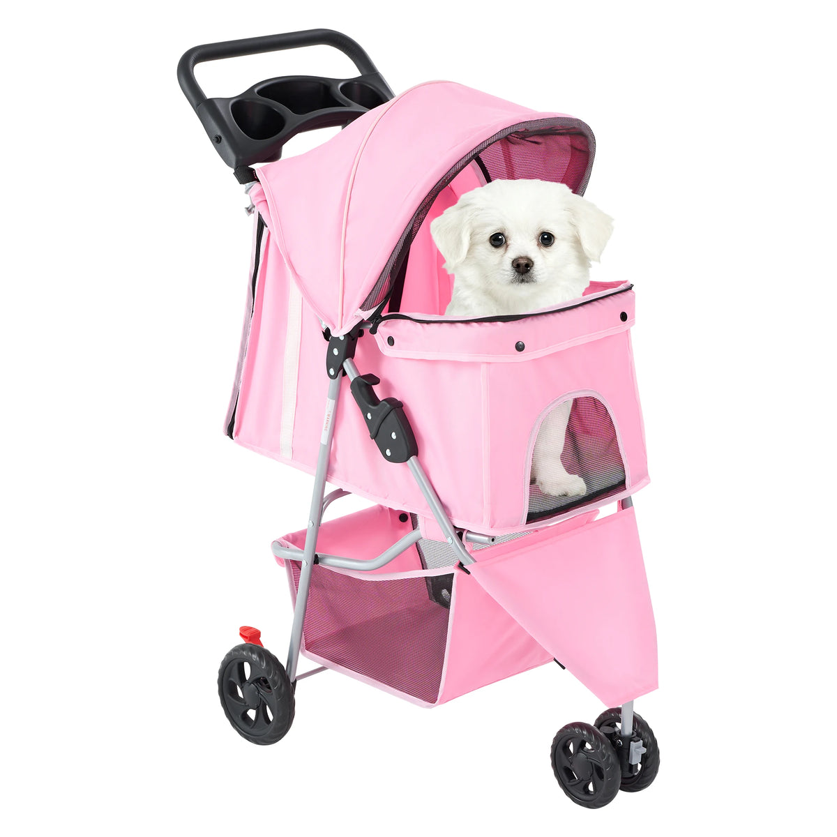 DUMOS Three Wheel Foldable Pet Stroller for Dogs and Cats