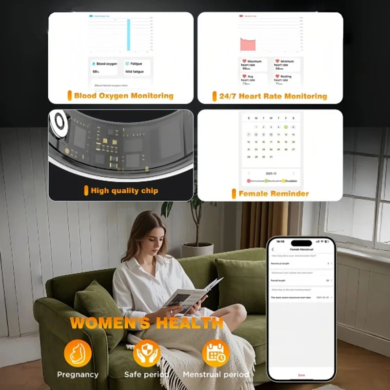Casatelier Smart Ring With Heart Rate Sleep And SpO2 Tracking