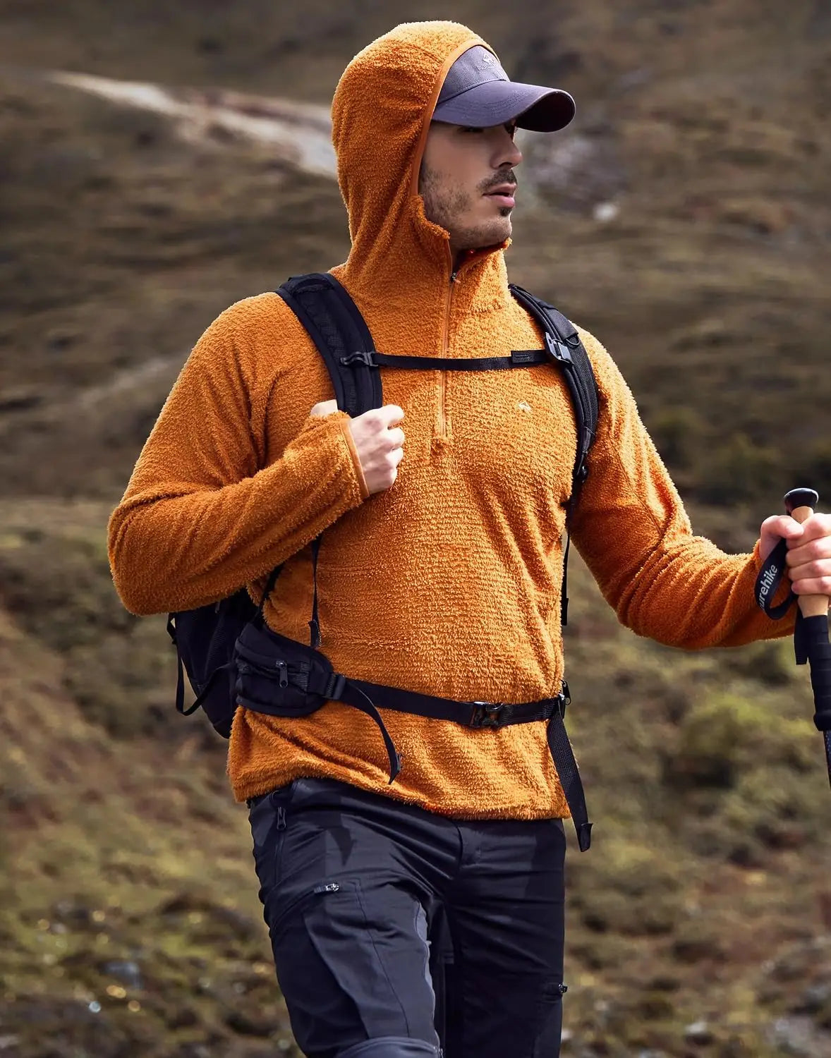 Pioneer Camp Men Professional Outdoor Fleece Hoodie Jacket