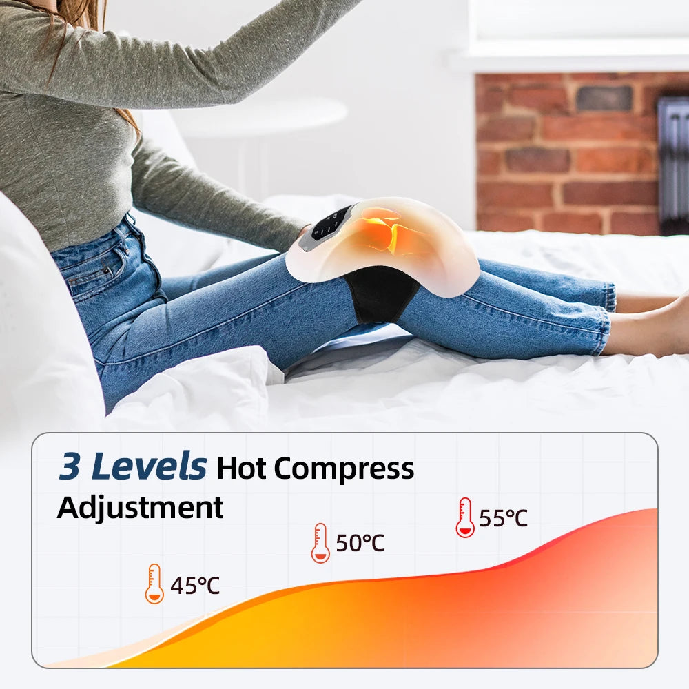 Hailicare Wireless Electric Knee Massager With Infrared Heat And Airbag
