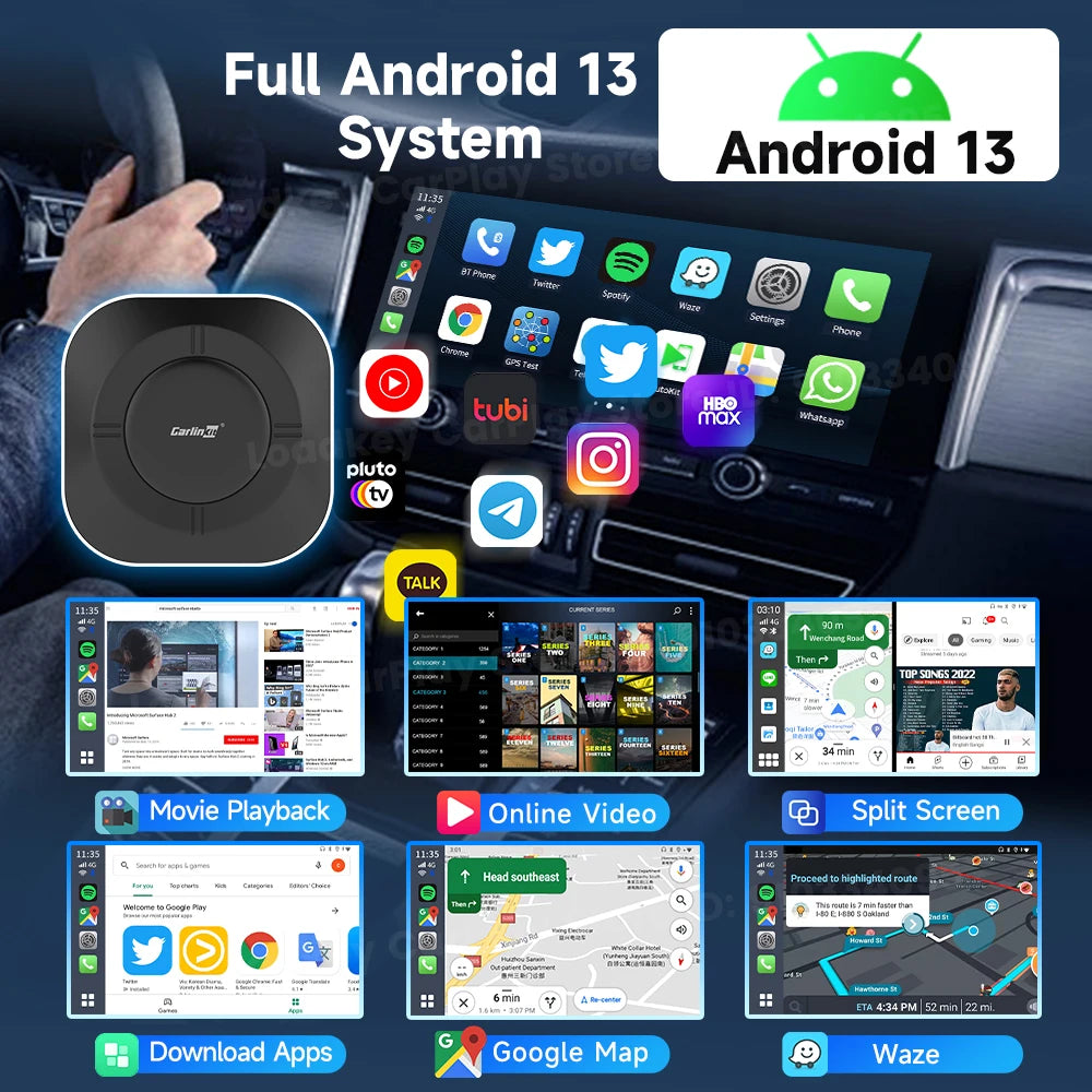 Carlinkit Ai Box Wireless CarPlay Adapter Qualcomm Processor
