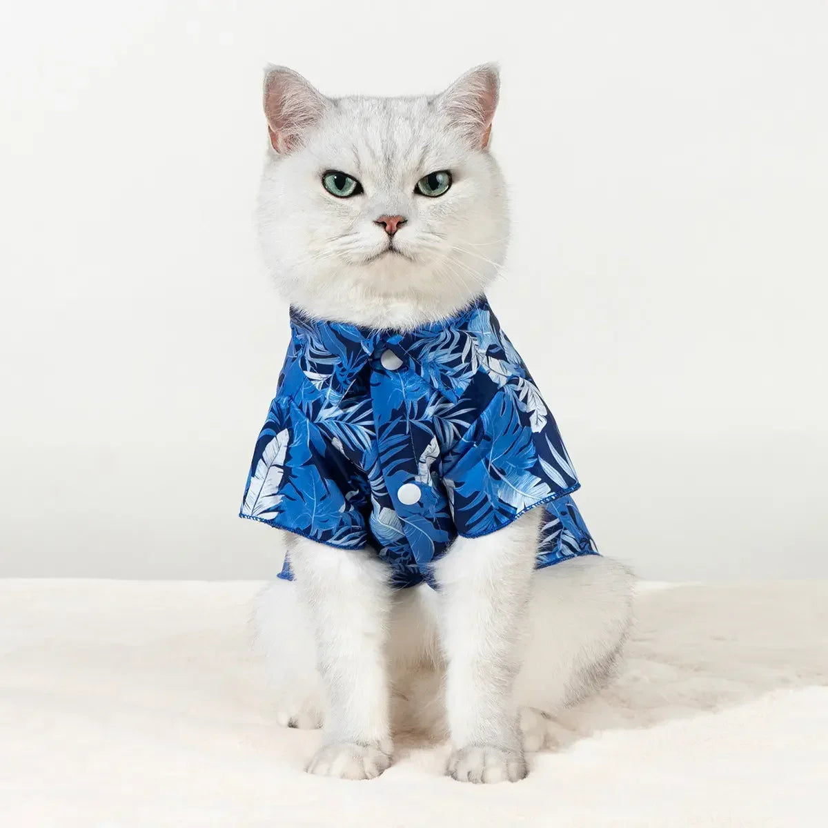 Hawaiian Tropical Print Pet Shirt Apparel for Dogs and Cats