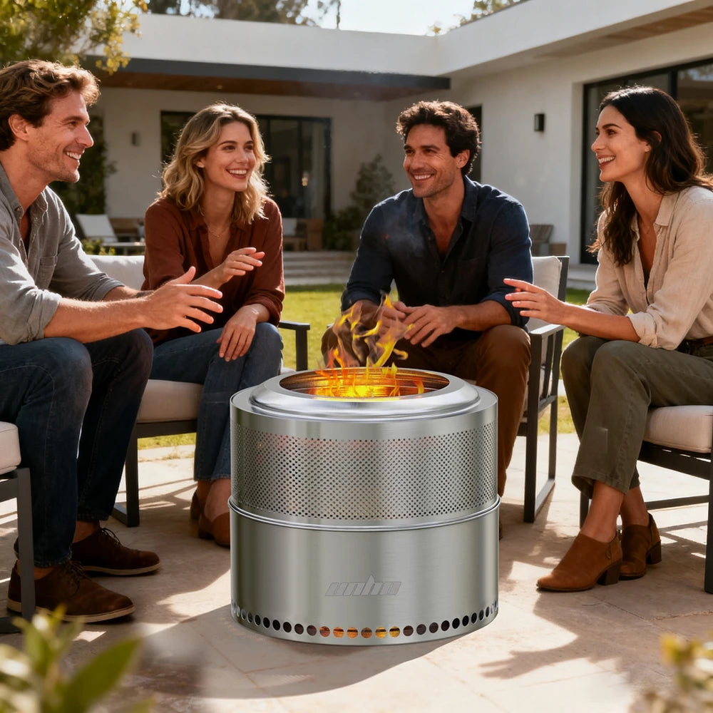 Portable Stainless Steel Smokeless Outdoor Fire Pit For Wood Burning