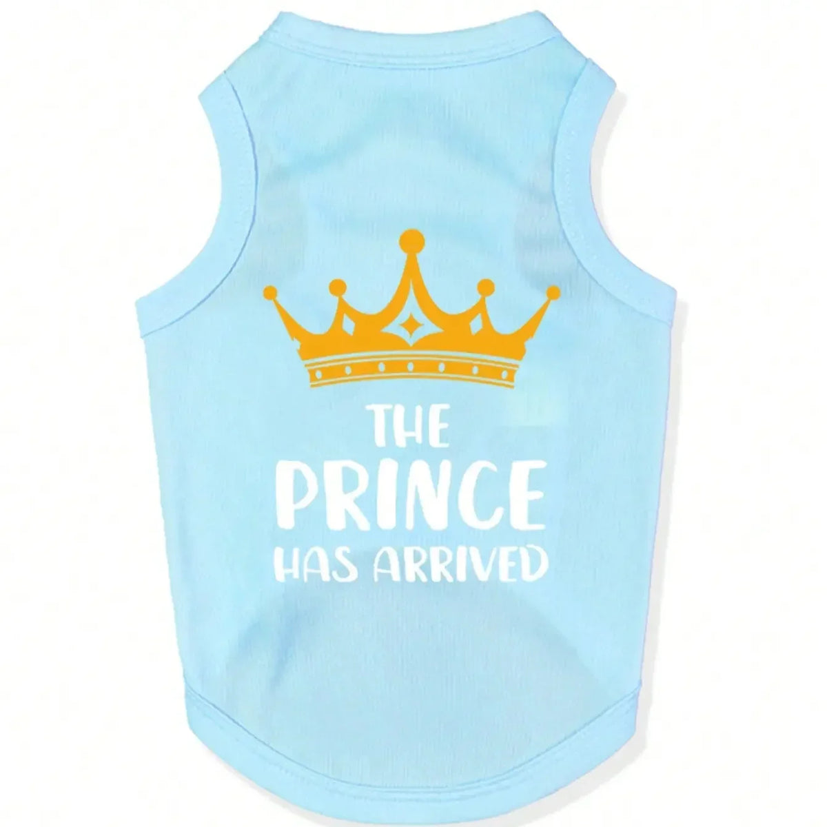 Prince And Princess Pet Vest Set With Crown Slogan Apparel