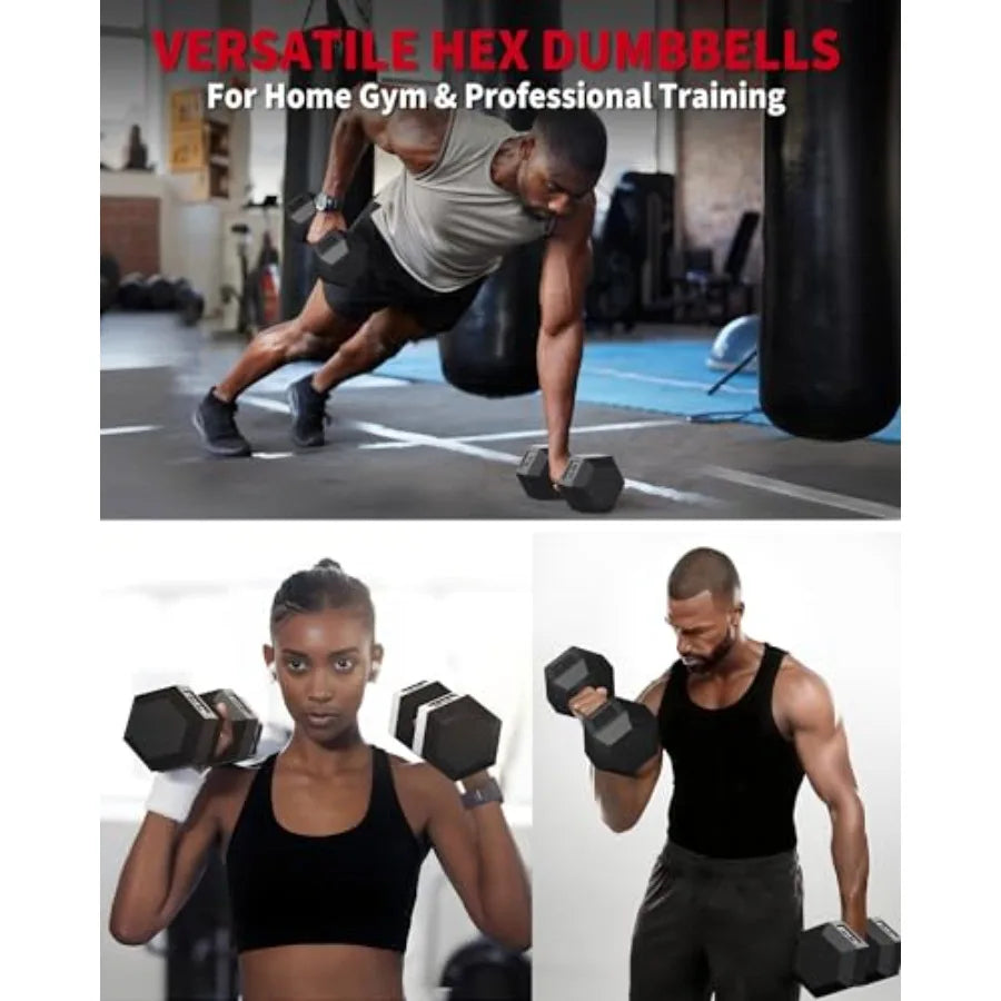 Adjustable Hex Dumbbell Pair for Strength Training and Home Fitness