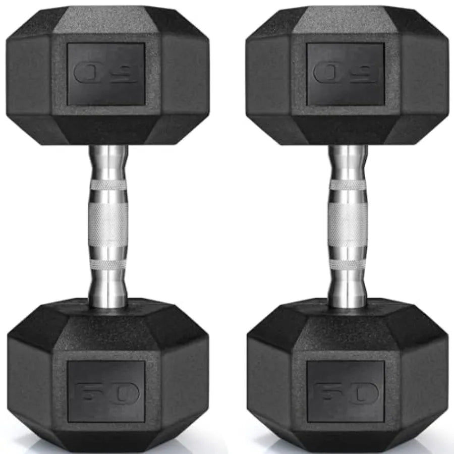 Rubber Coated Hex Dumbbell Set for Strength Training Equipment