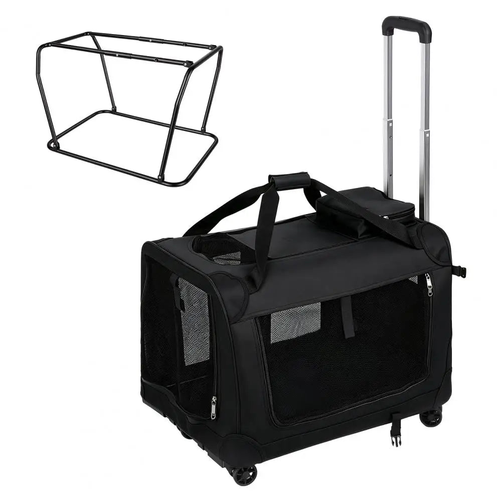 Rolling Cat Carrier With Wheels For Comfortable Pet Travel