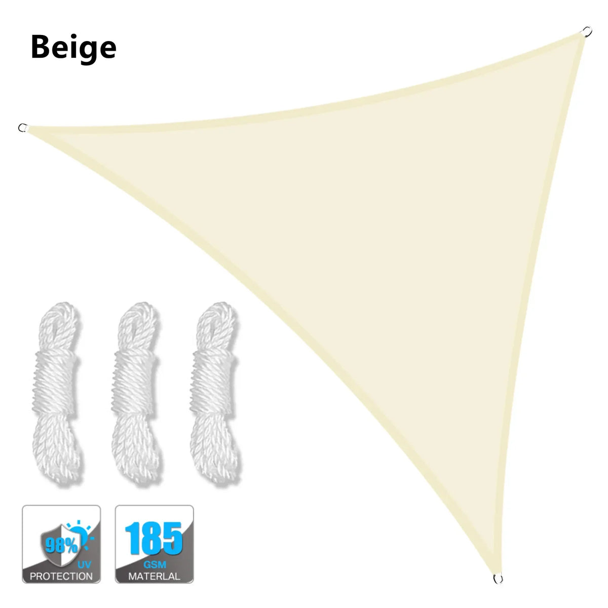 Waterproof Outdoor Triangle Shade Sail Canopy for Patio and Garden