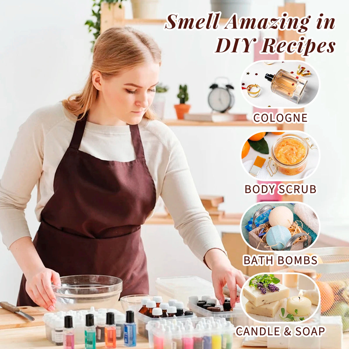 HIQILI Fragrance Oil Set for Aromatherapy and DIY Crafts